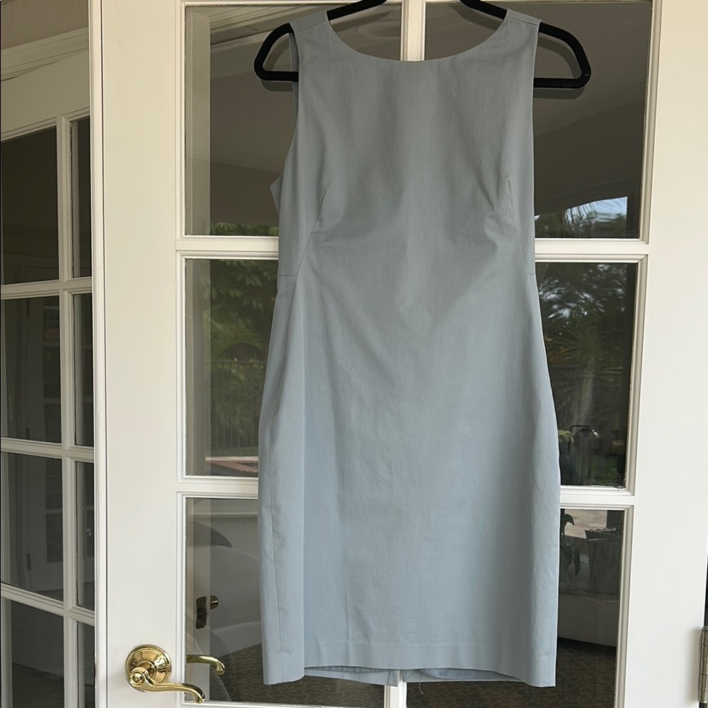 Theory Ice Blue Sleeveless Sheath Mini Dress